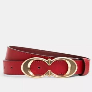 Coach signature Belt red XS NWT in packaging